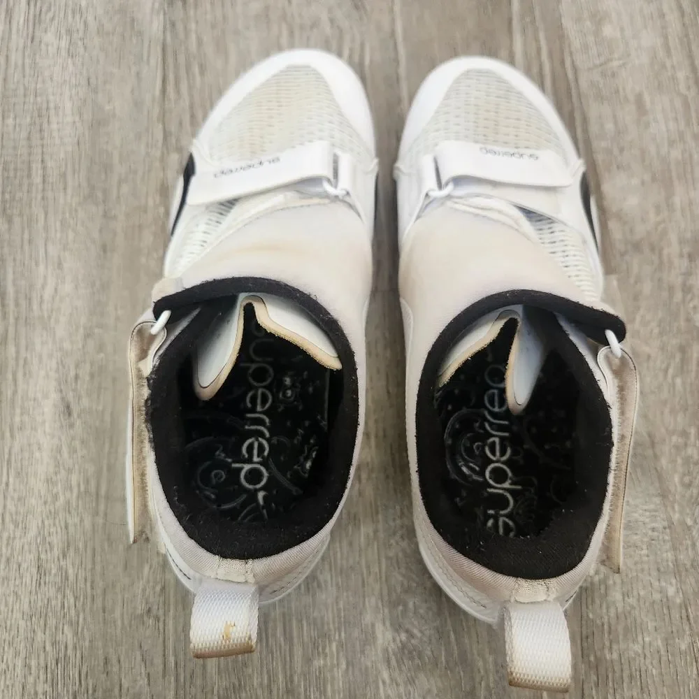 Nike SuperRep Cycle White Black Cycling Shoes Cleats Women’s Size 7.5 CJ0775-100